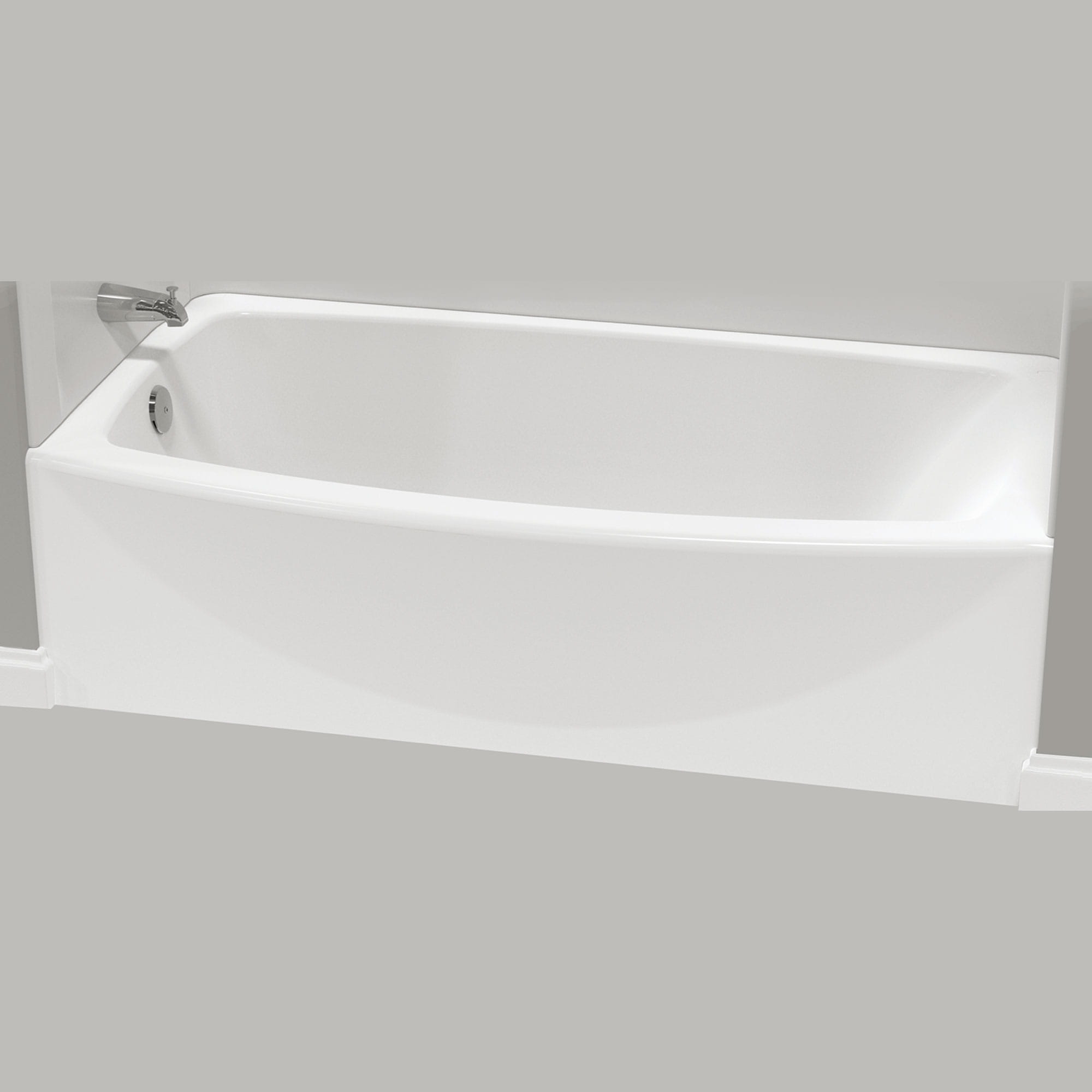 Saver 60 x 34 Inch Integral Apron Bathtub with Left-Hand Drain